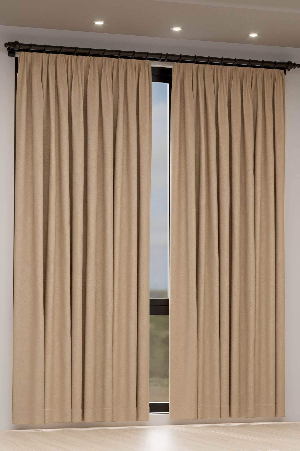 Antrasit Raysız Rustik Perde Askısı