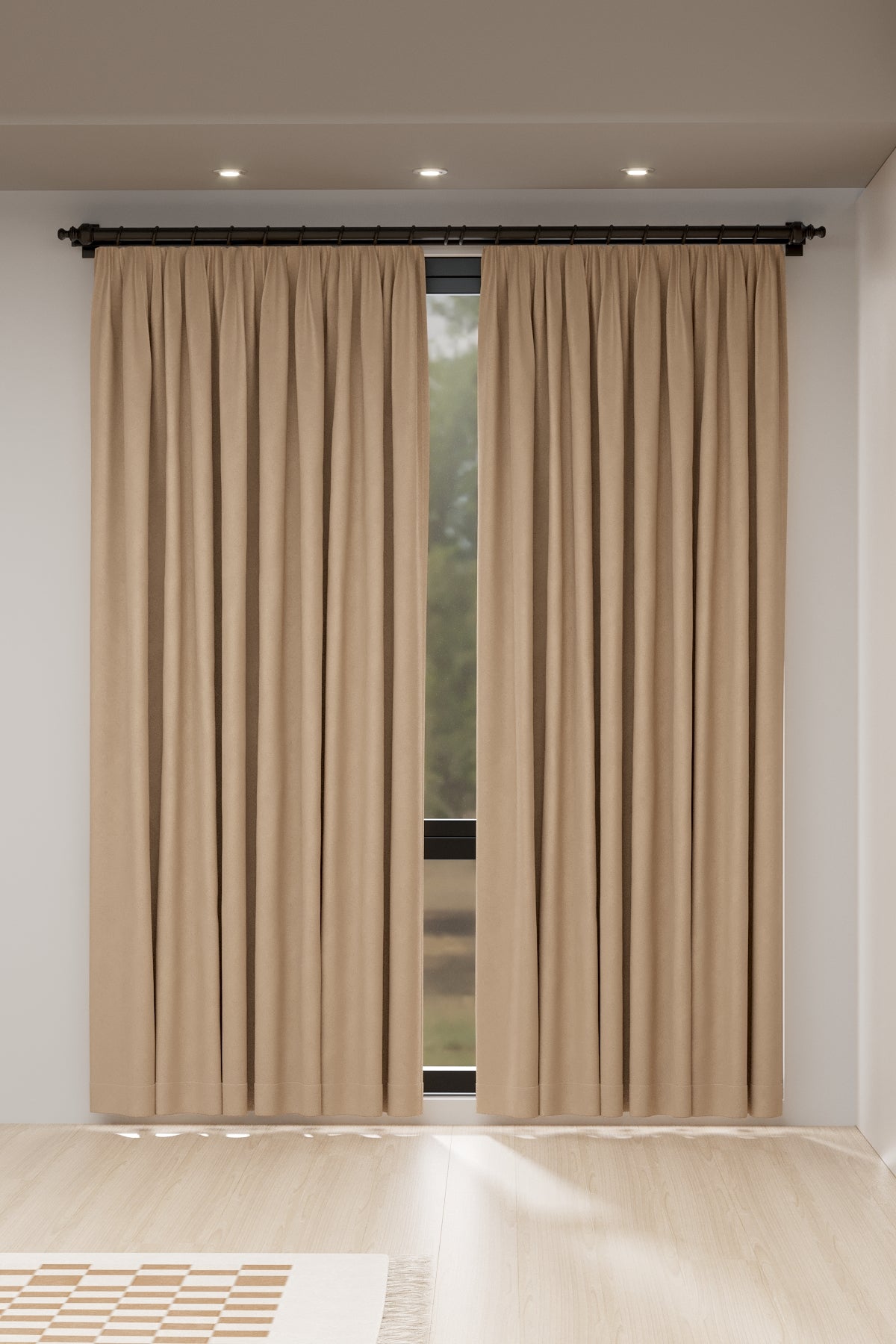 Antrasit Raysız Rustik Perde Askısı