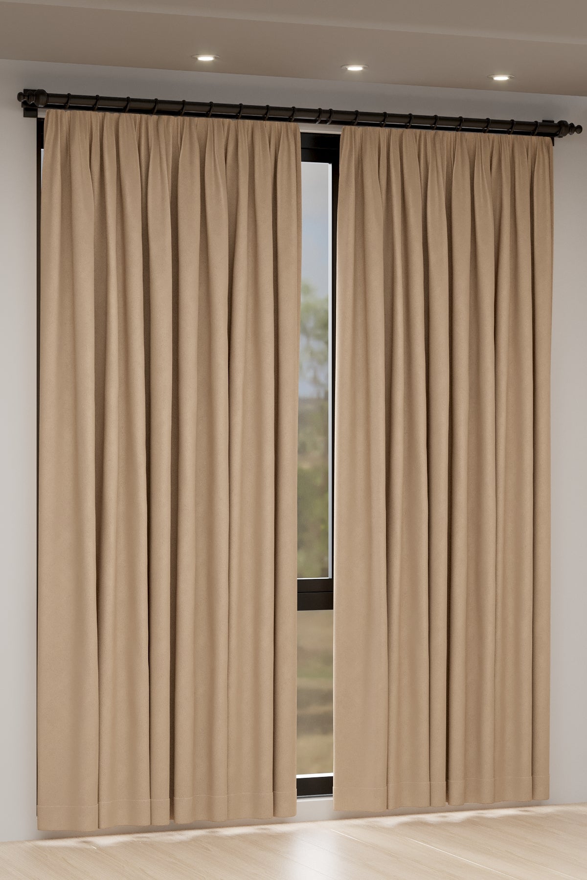 Antrasit Raysız Rustik Perde Askısı