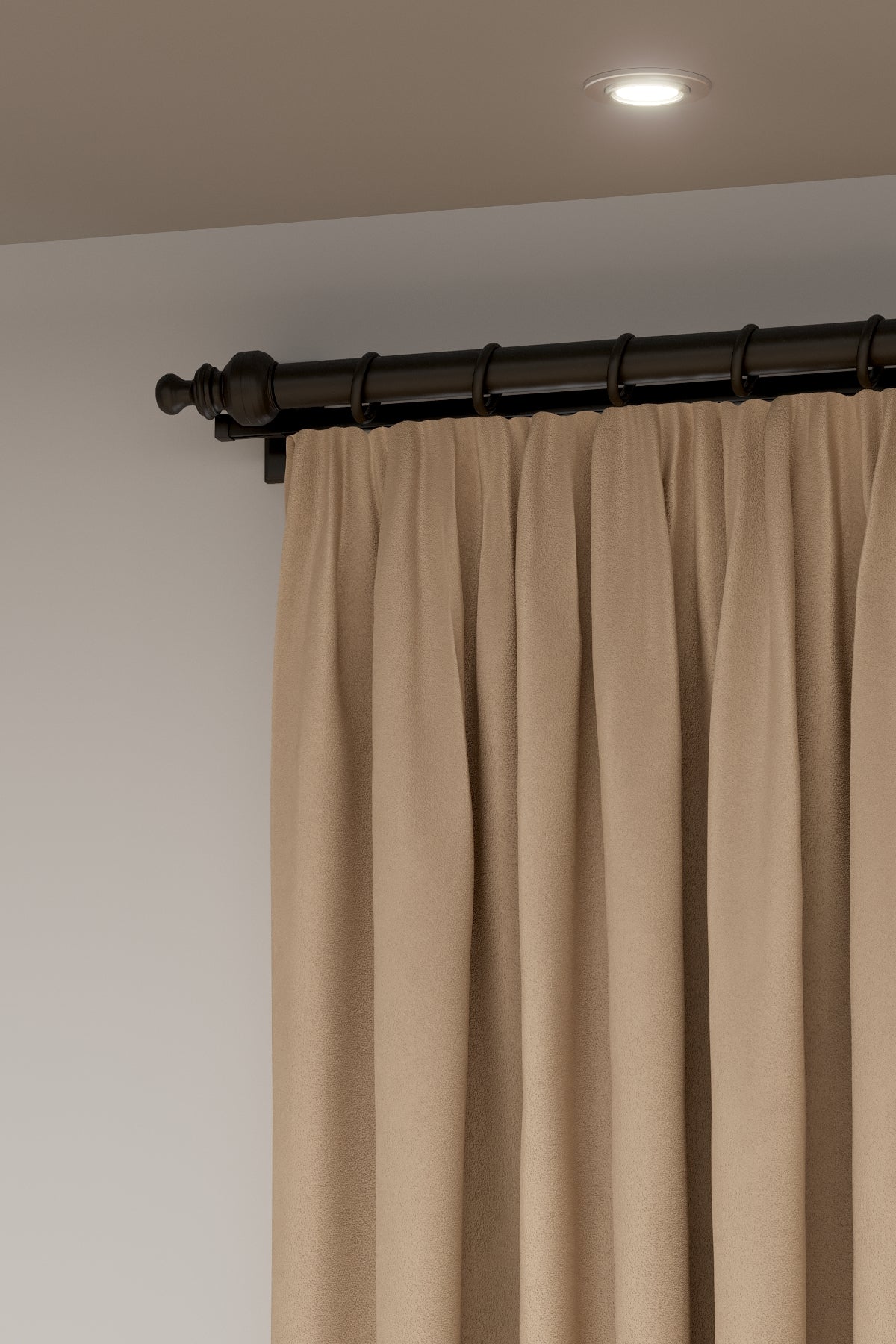 Antrasit Raysız Rustik Perde Askısı