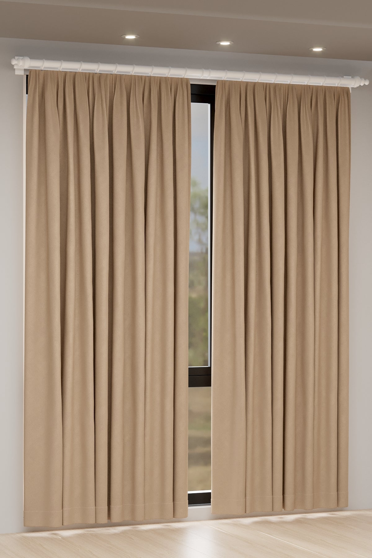 Beyaz Raysız Rustik Perde Askısı