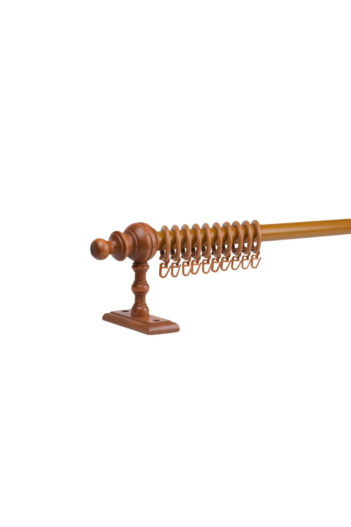 Meşe Raysız Rustik Perde Askısı