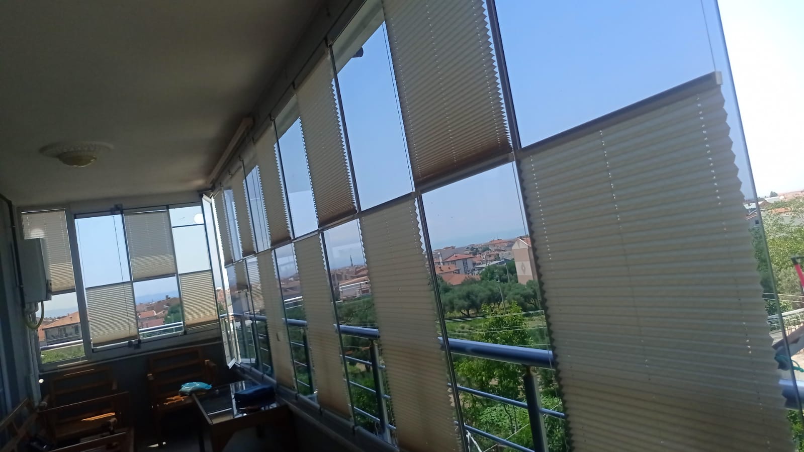 Orlenda Plise Cam Balkon Perdesi
